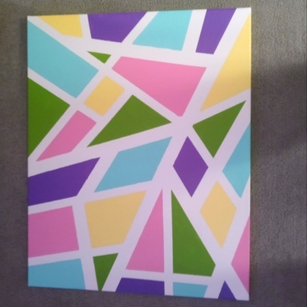 Easter colors 24 x 30 acrylic art painting